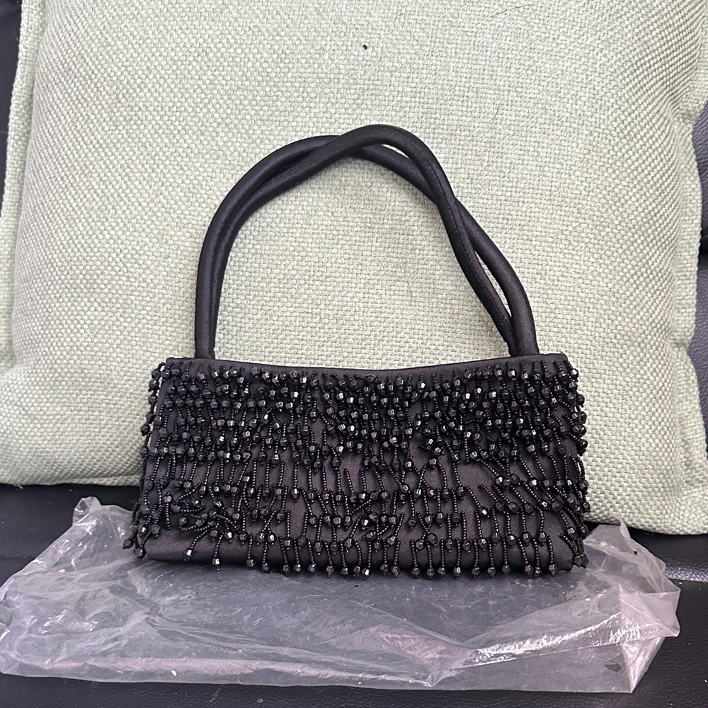 Black Beaded Evening Bag